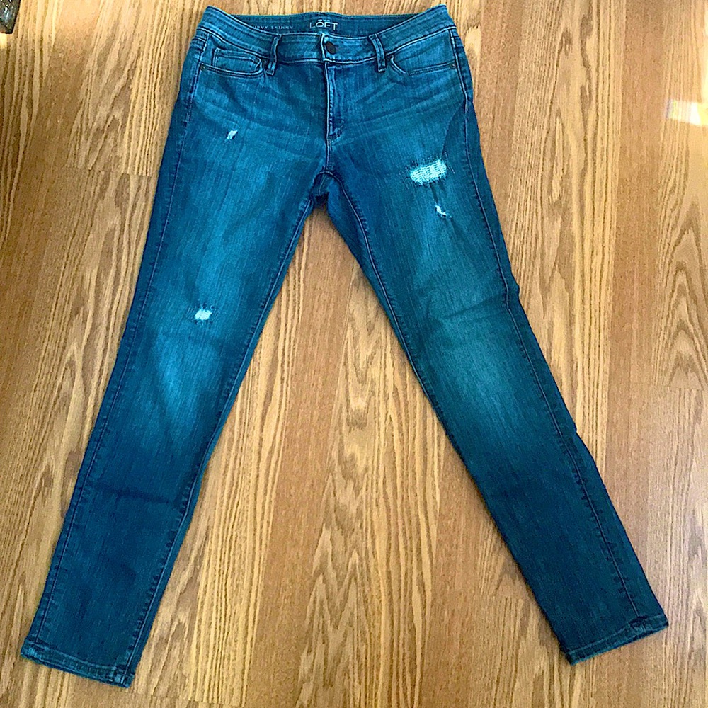 Loft blue ripped jeans